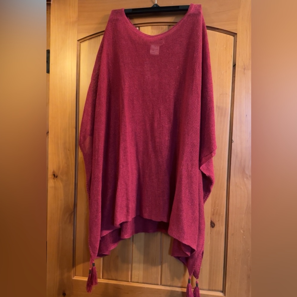 Johnny Was pink tunic with tassels on end